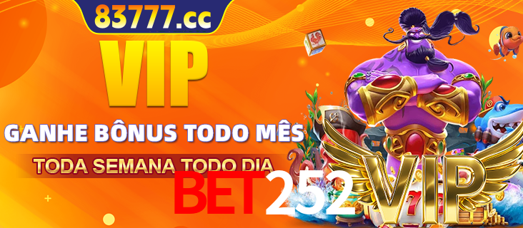 Banner promocional do BET252 oferecendo 100% de recompensas adicionais contínuas para quem fizer o login diário (Daily sign-in), com um mascote de coelho.