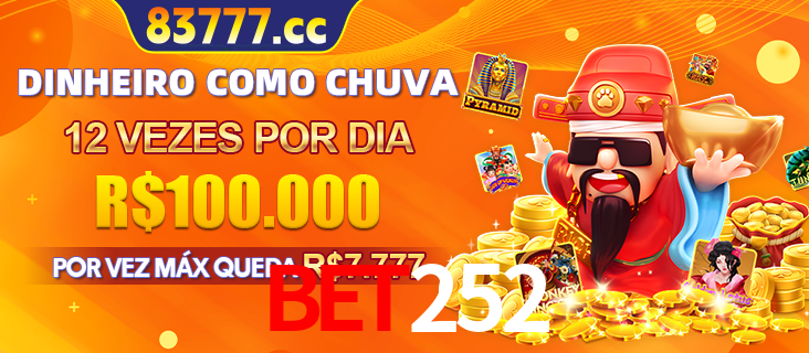 Banner do programa de recompensas Recomende para amigos do BET252, detalhando os bônus por convidar amigos, com prêmios que chegam a R$288.888.