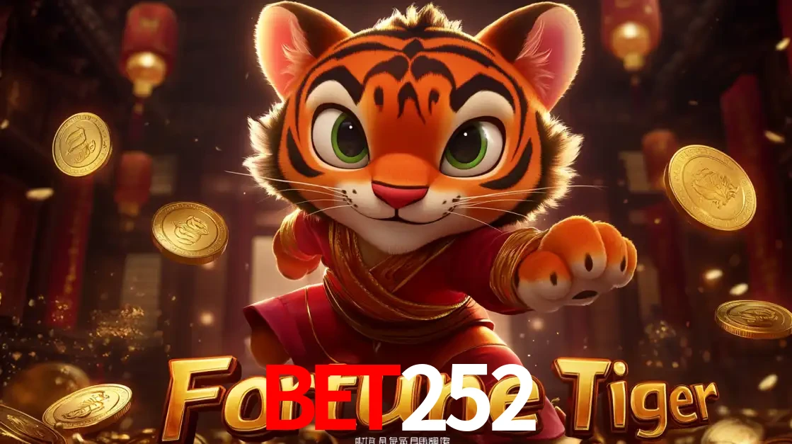 O carismático mascote do jogo de slot Fortune Tiger, um tigre fofo em pose de artes marciais, pronto para trazer sorte e multiplicadores de ganhos no cassino online BET252.